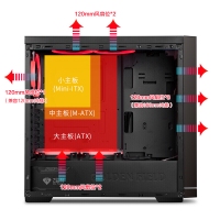 昆明金河田批发 金河田（Golden field） 峥嵘Z3B精英版电脑台式吃鸡主机箱大触摸开关钢化玻璃 空箱