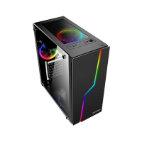 游戏风暴 雷霆T5 多种彩灯模式支持ATX M-ATX ITX主板/长显卡机箱 昆明电脑批发