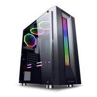 游戏风暴 魔晶(黑) 游戏机箱(RGB炫彩灯条,USB3.0机箱,对流散热,兼容SSD,长显卡