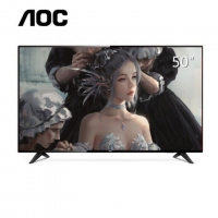 AOC 50U6086 50英寸4K超高清智能液晶电视 显示器内置音箱支持壁挂 网络电视 彩电 家电 支持WIFI （黑色）