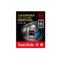  闪迪SanDisk 64G相机sd卡u3 128G内存卡4k闪存95m/s 佳能尼康微单反摄像储存卡 64G SDXC