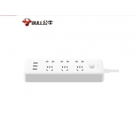 公牛USB插座接线板智能插排转换器 插线板拖线板插板1.5/3米 UUA156 全长3米