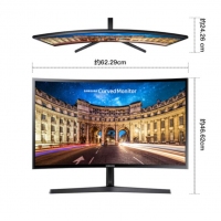 三星（SAMSUNG）27英寸1800R曲面 广视角微边框 HDMI高清接口 电脑液晶显示器 （C27F396FHC）