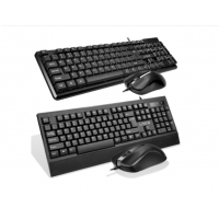 键盘 2018新品笔记本电脑外接键盘和鼠标台式机有线键鼠套装套件 狼技C11普通按键键鼠套装(U+U)