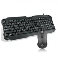 蝰蛇 键盘鼠标套装 KM200 台式笔记本电脑USB有线键盘 办公商务家用游戏鼠标键盘 防水设计 【键鼠套装】