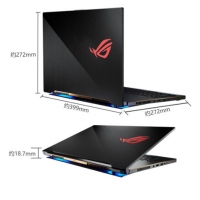 ROG 冰刃3SPlus 17.3英寸 144Hz 3ms 防炫光雾面屏游戏笔记本电脑 冰刃3SPlus i7-8750H/RTX2080 144Hz 3ms 72% 24G 1TB SSD