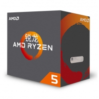 AMD 锐龙 R5-1600 六核12线程锐龙R5台式机电脑盒装CPU处理器