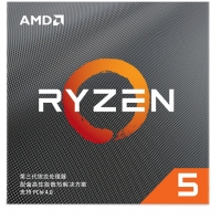 AMD锐龙5 3600X 处理器 (r5)7nm 6核12线程 3.8GHz 95W AM4接口 盒装CPU 云南电脑批发