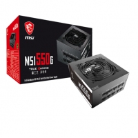 微星 额定550W MSI 550G电脑电源 80PLUS金牌/全模组台式机静音电源 云南电脑批发