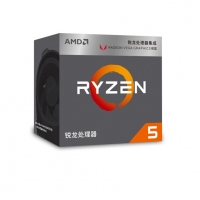 AMD 锐龙5 2400G 处理器 (r5) 4核8线程 搭载Radeon Vega11 Graphic 3.6GHz AM4接口 盒装CPU 云南电脑批发