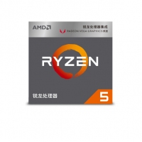 AMD 锐龙5 2400G 处理器 (r5) 4核8线程 搭载Radeon Vega11 Graphic 3.6GHz AM4接口 盒装CPU 云南电脑批发