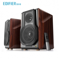 漫步者（EDIFIER） S3000无线蓝牙音箱HIFI书架式立体声有源音箱家庭影院客厅电视音响 木纹色