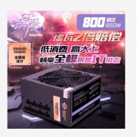 三段式 魂魔 全模玩家800电源 模组 额定650W 无声温控电源 云南电脑批发