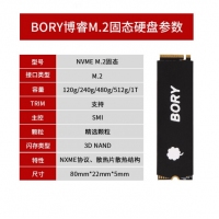 BORY博睿 120G M.2 笔记本 台式机 SSD 固态硬盘 SATA协议 云南电脑批发