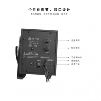 金河田 Q7 2.1声道 电脑音响 蓝牙音箱 插卡有源多媒体重低音炮 黑色 Q7普通版音箱