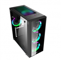 游戏风暴机箱 月光2 USB3.0侧透背线电源上置台式机电脑主机机箱