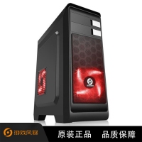 游戏风暴 风暴英雄 黑 游戏机箱台式机电脑主机机箱背线USB3.0 云南电脑批发