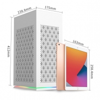 aigo爱国者YOGO S1白色 小新桌面迷你电脑机箱（标配1把风扇/Type-C接口/支持ITX主板/SFX电源/240水冷）