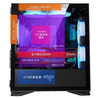 爱国者（aigo）YOGO M2钛灰色 游戏药丸MINI电脑机箱（支持M-ATX主板/240水冷/侧拉式钢化玻璃）