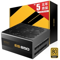 爱国者（aigo）额定850W 电竞ES850全模组电脑电源(七年质保/80Plus金牌认证/日系主电容/双CPU/LLC谐振）