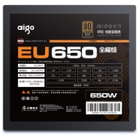 爱国者（aigo）额定650W 电竞EU650全模组电源(80Plus铜牌认证/五年质保/静音稳定/主动式PFC）