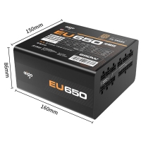 爱国者（aigo）额定650W 电竞EU650全模组电源(80Plus铜牌认证/五年质保/静音稳定/主动式PFC）