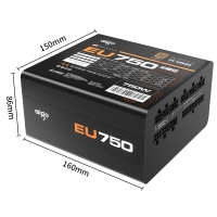 爱国者（aigo）额定750W 电竞EU750全模组电源(80Plus铜牌认证/五年质保/静音稳定/主动式PFC）