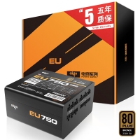 爱国者（aigo）额定750W 电竞EU750全模组电源(80Plus铜牌认证/五年质保/静音稳定/主动式PFC）