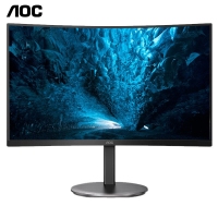 AOC C27V4H 27英寸 1000R曲面屏 75Hz 窄边框 升降支架 电竞游戏液晶电脑显示器