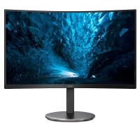 AOC C27V4H 27英寸 1000R曲面屏 75Hz 窄边框 升降支架 电竞游戏液晶电脑显示器