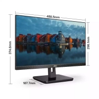 AOC 22E2H 21.5英寸全高清75Hz IPS窄边框 HDMI高清接口TUV爱眼低蓝光 快拆支架可壁挂电脑显示屏