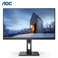 AOC 27P2U 27英寸显示器 全高清IPS窄边框 75Hz 升降旋转 爱眼认证 低蓝光不闪屏 商务办公电脑显示屏幕