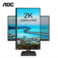 AOC Q27P1U 27英寸显示器 2K高清屏 IPS电脑显示屏 旋转升降专业设计绘图办公家用 带HDMI接口