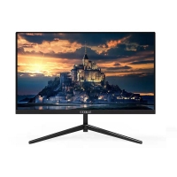 酷乐G270 27寸 75HZ平面超薄无边框IPS硬屏/V型底座 黑色显示器 HDMI+VGA