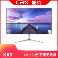 瑞克显示器 KA3 白色 平面无边框 21.5寸 HDMI+VGA V型底座
