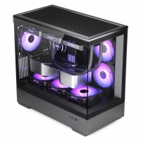 爱国者（aigo）星璨 岚 黑色 游戏电脑主机箱 支持360水冷/M-ATX主板//四面快拆/270°海景房