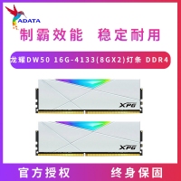 威刚XPG 龙耀DW50 16G-4133(8GX2)RGB灯条 DDR4 釉白