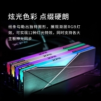 威刚XPG 龙耀DT50 32G-4133(16GX2)RGB灯条 DDR4 钛灰