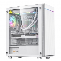 爱国者（aigo）T19 白色 玻璃侧透台式机电脑主机箱（ATX主板/360水冷位/4硬盘位/6风扇位）
