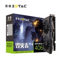 索泰（ZOTAC）RTX 4060Ti-8GB 毁灭者 OC HA 3D渲染设计 电竞游戏独立显卡