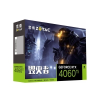 索泰（ZOTAC）RTX 4060Ti-8GB 毁灭者 OC HA 3D渲染设计 电竞游戏独立显卡