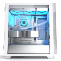爱国者（aigo）YOGO M8 PRO白色 玻璃侧透台式机电脑主机箱（E-ATX主板/双360水冷位/9风扇位/40系显卡）