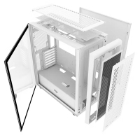 爱国者 破晓X3 白色 玻璃全侧透电脑机箱 急速散热