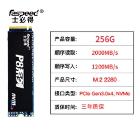 士必得固态 P8-256G M.2 NVME 固态硬盘笔记本电脑台式机SSD