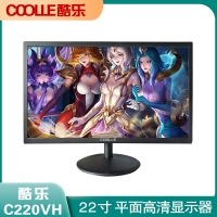 C220VH 21.5寸黑色平面有边框显示器 圆型底座 HDMI+VGA