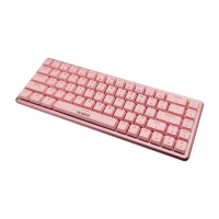 西部猎人 V400W 青轴（粉色） 68键三模超薄矮轴机械键盘 云南键盘批发