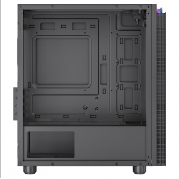 爱国者（aigo）V13 黑色 台式电脑主机箱 支持MATX主板/玻璃侧透/240水冷/造型灯条