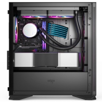 爱国者（aigo）YOGO M2 Performance性能版 钛灰色 电脑主机箱 支持M-ATX主板/顶240水冷