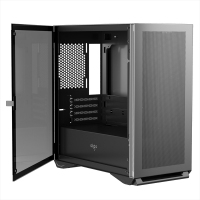 爱国者（aigo）YOGO M2 Performance性能版 钛灰色 电脑主机箱 支持M-ATX主板/顶240水冷