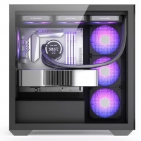 爱国者（aigo）月光宝盒 镜mini 黑色 台式电脑主机箱 支持360水冷/M-ATX主板/双面玻璃